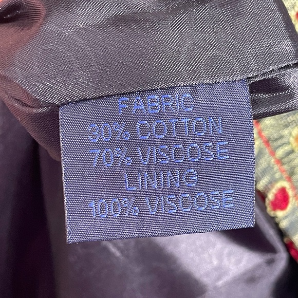 Vintage lulu h floral iridescent green unique coat button down size m - Picture 13 of 16